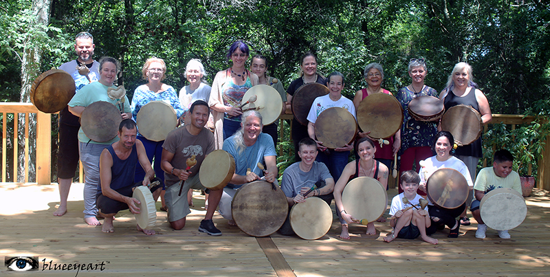 Medicine Drum and Rattle Making, Coldspring, TX, June 2021