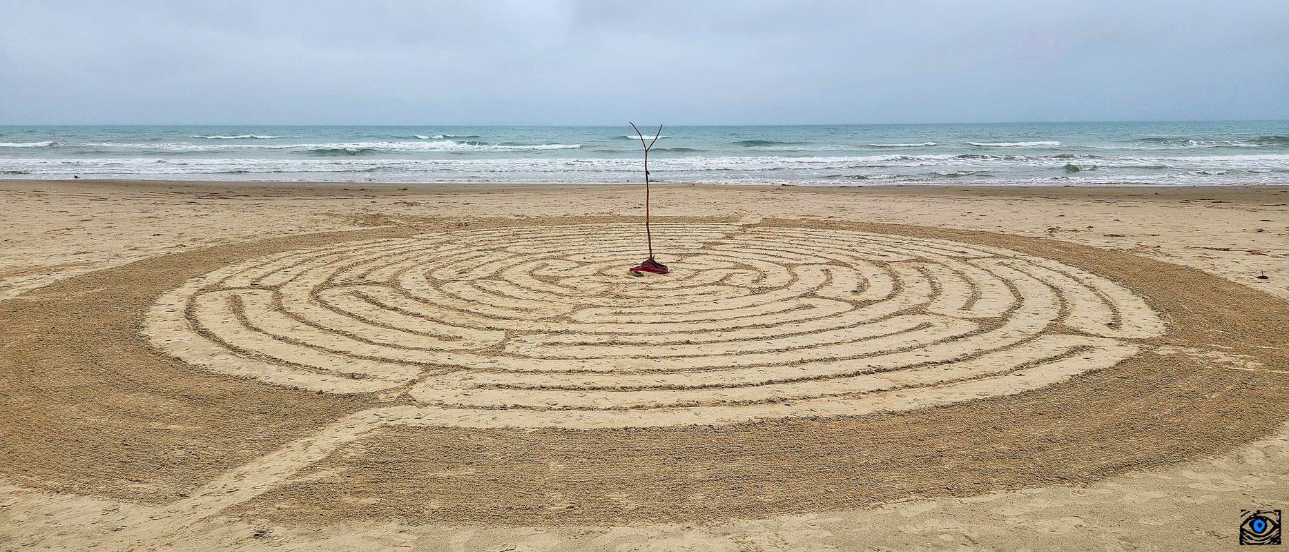 2023 Six-Segment Beach Labyrinth - Blue Eye Art